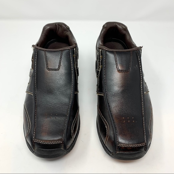 SKECHERS MENS SHAPE UPS “STRIDER” LEATHER LOAFERS main image 4